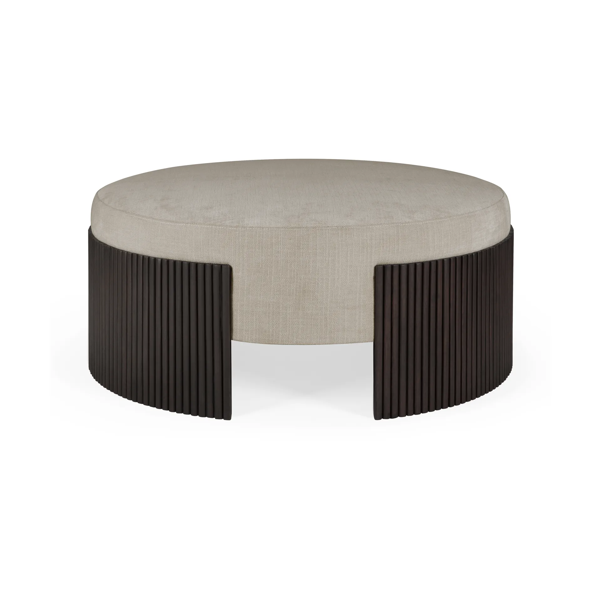 Roller Max sittpuff, Dark brown mahogny, Ø85x35 cm Ethnicraft