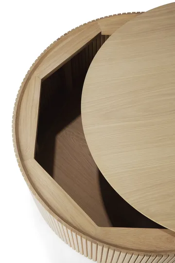 Roller Max soffbord runt - Ek, Ø80 cm - Ethnicraft