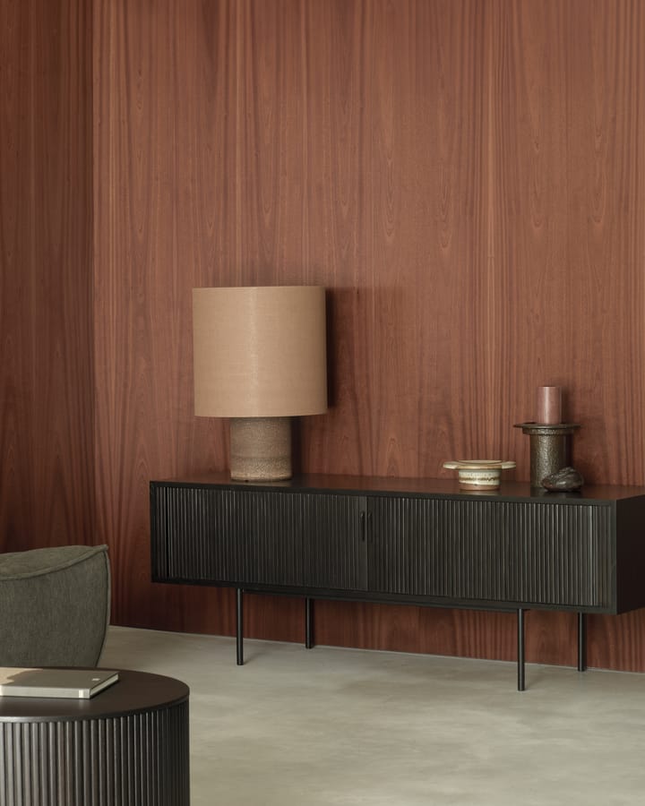Roller Max TV-bänk, Lackad teak-svart-2 dörrar Ethnicraft