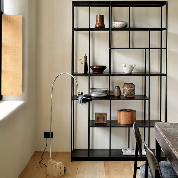 Studio Rack hylla 205x120 cm, Svart teak utan dörrar Ethnicraft