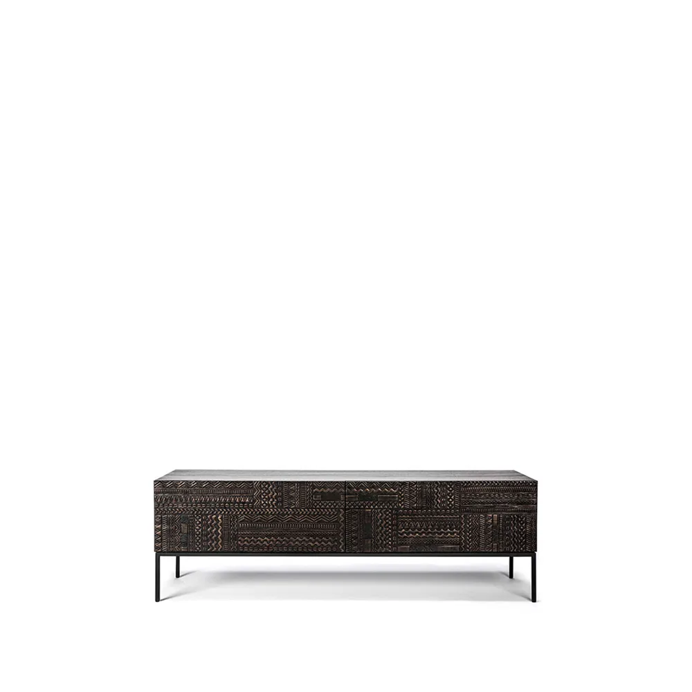 Tabwa mediabänk, Svart teak 51x160 cm Ethnicraft