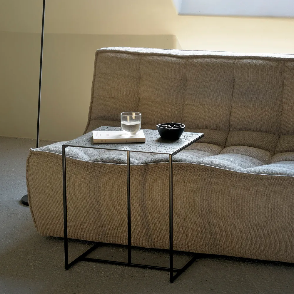 Triptic sidobord 51x45 cm, Black-Black Ethnicraft