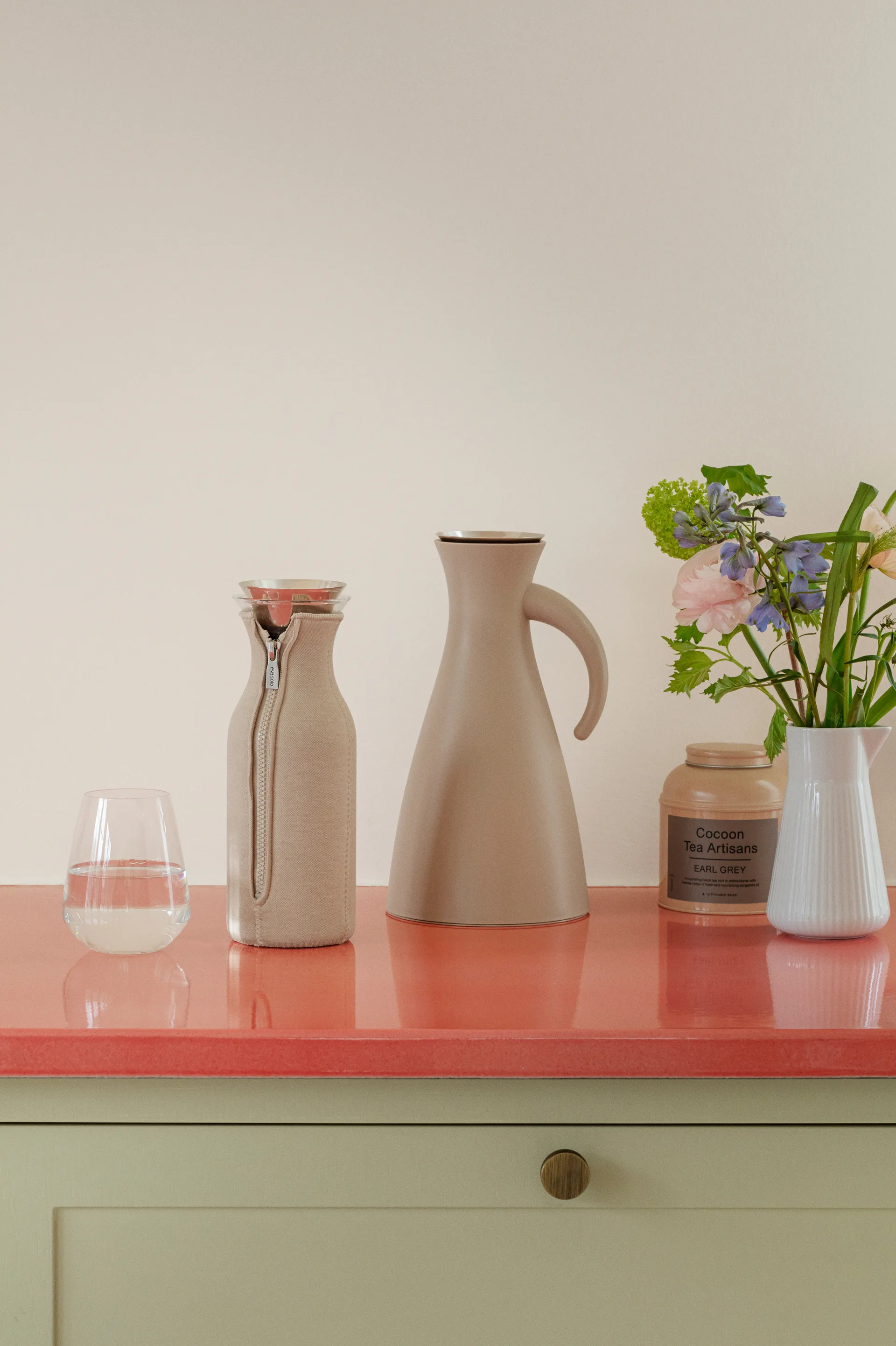 Eva Solo kylskåpskaraff vävt fodral, Caramel cream Eva Solo