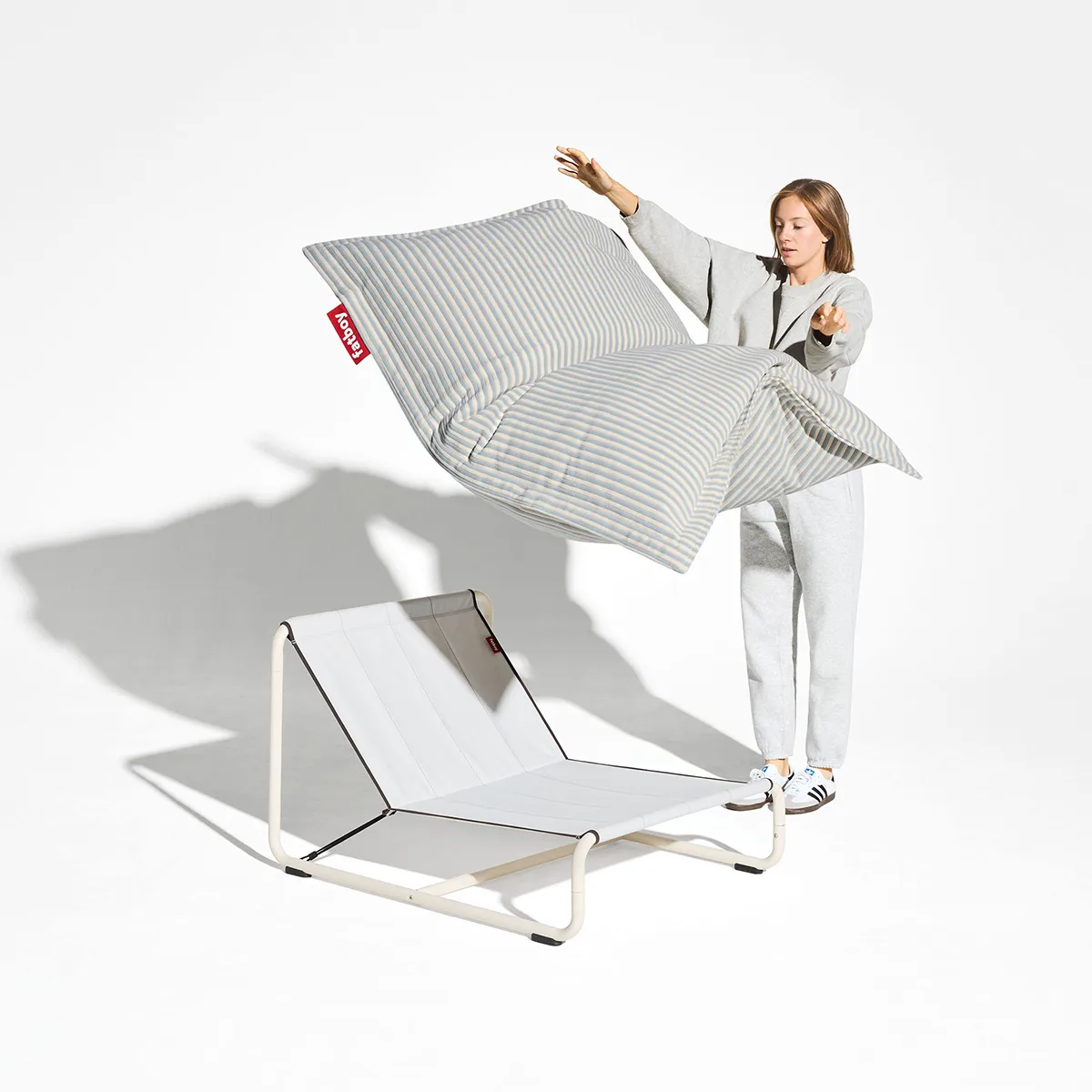 Fatboy Beanbase loungestol, Cream Fatboy