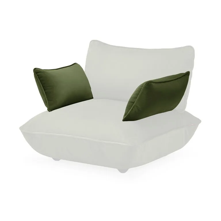 Fatboy Sumo armstöd, Velvet recycled deep green, 35x69x27 cm Fatboy
