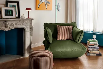 Fatboy Sumo armstöd - Velvet recycled deep green, 35x69x27 cm - Fatboy