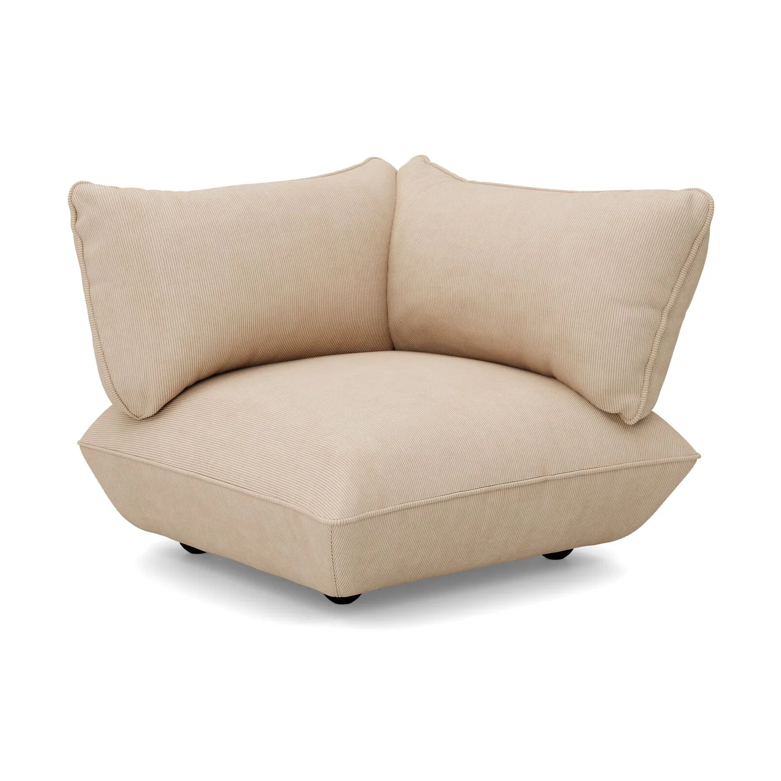 Fatboy Sumo hörnmodul, Cord recycled beige, högermodul, 108x108x90 cm Fatboy