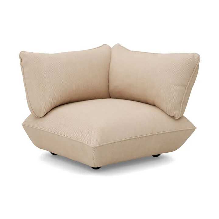Fatboy Sumo hörnmodul - Cord recycled beige, högermodul, 108x108x90 cm - Fatboy