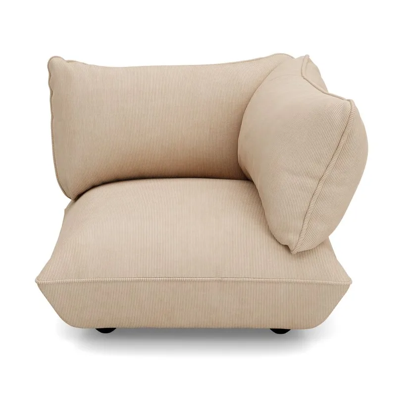 Fatboy Sumo hörnmodul, Cord recycled beige, högermodul, 108x108x90 cm Fatboy