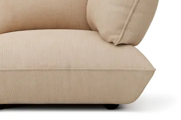 Fatboy Sumo hörnmodul - Cord recycled beige, högermodul, 108x108x90 cm - Fatboy