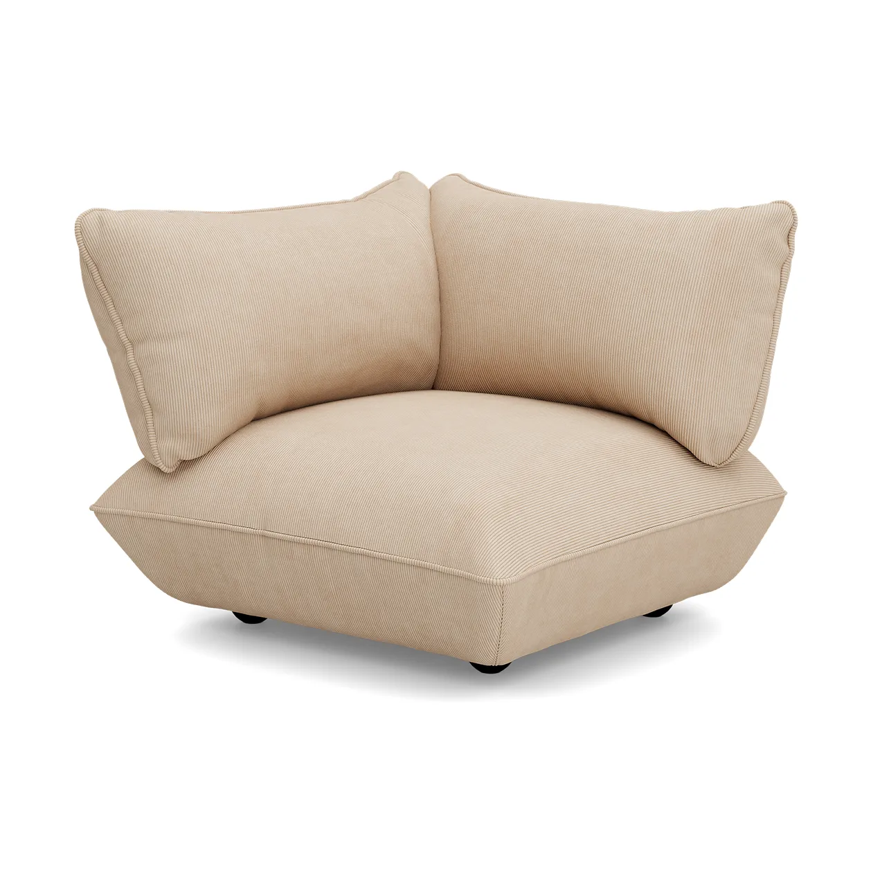 Fatboy Sumo hörnmodul, Cord recycled beige, vänstermodul, 108x108x90 cm Fatboy