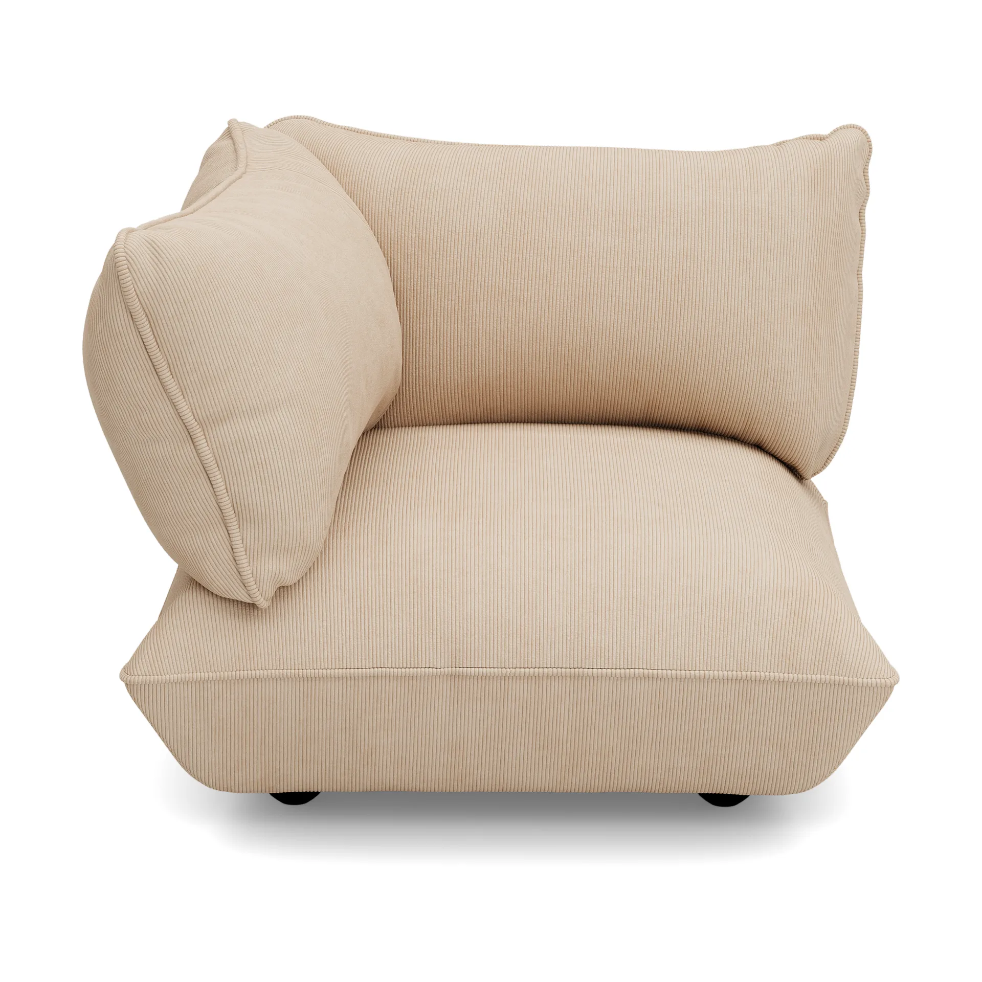 Fatboy Sumo hörnmodul, Cord recycled beige, vänstermodul, 108x108x90 cm Fatboy
