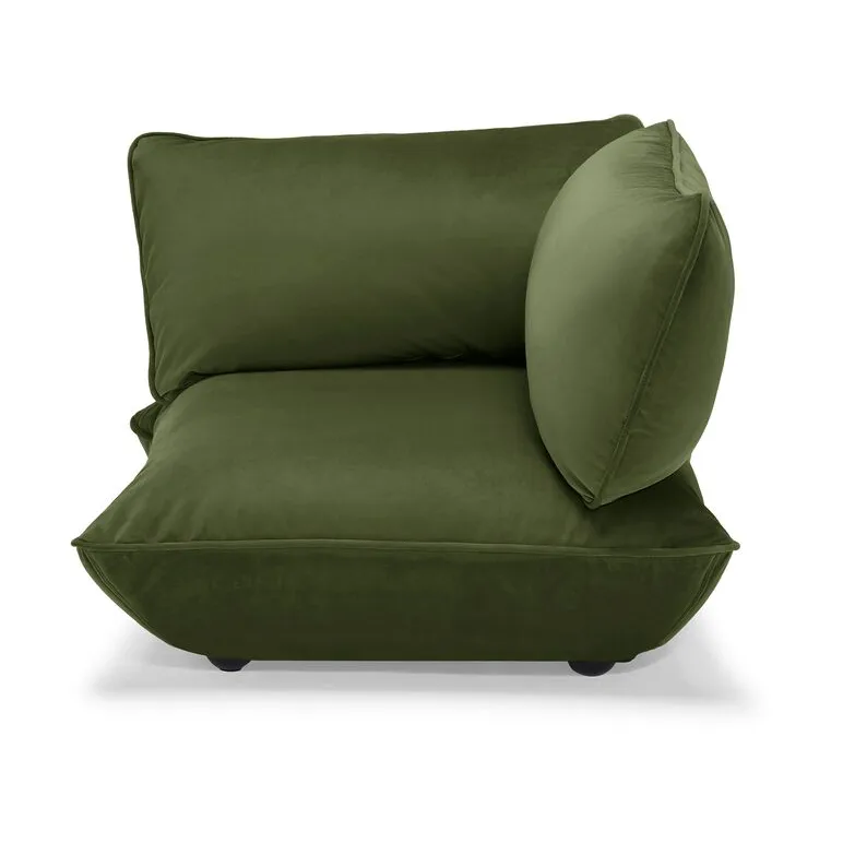Fatboy Sumo hörnmodul, Velvet recycled deep green, 108x108x90 cm Fatboy