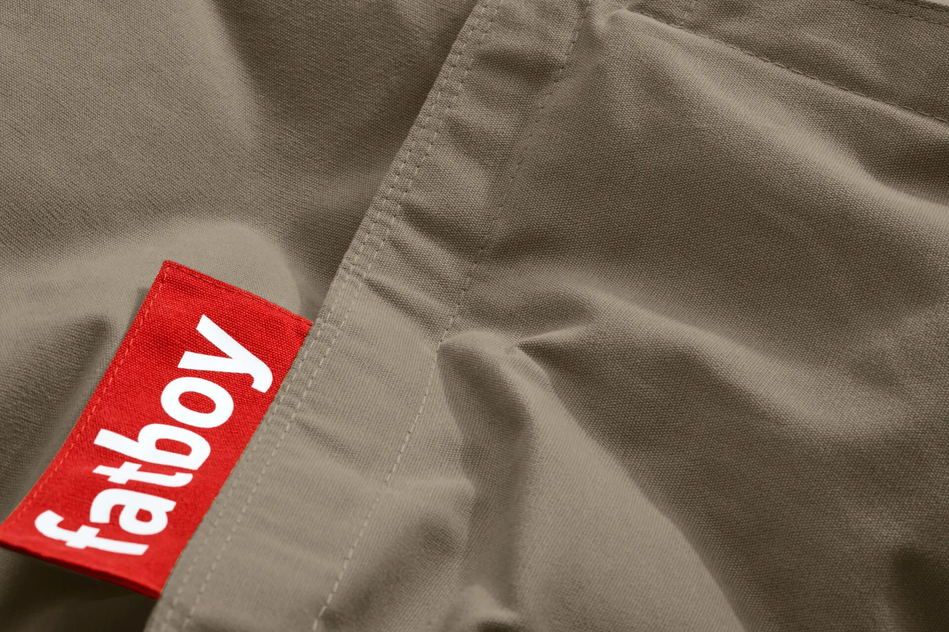 Fatboy the original puffer sittsäck, Canvas recycled taupe grey, 180x140 cm Fatboy