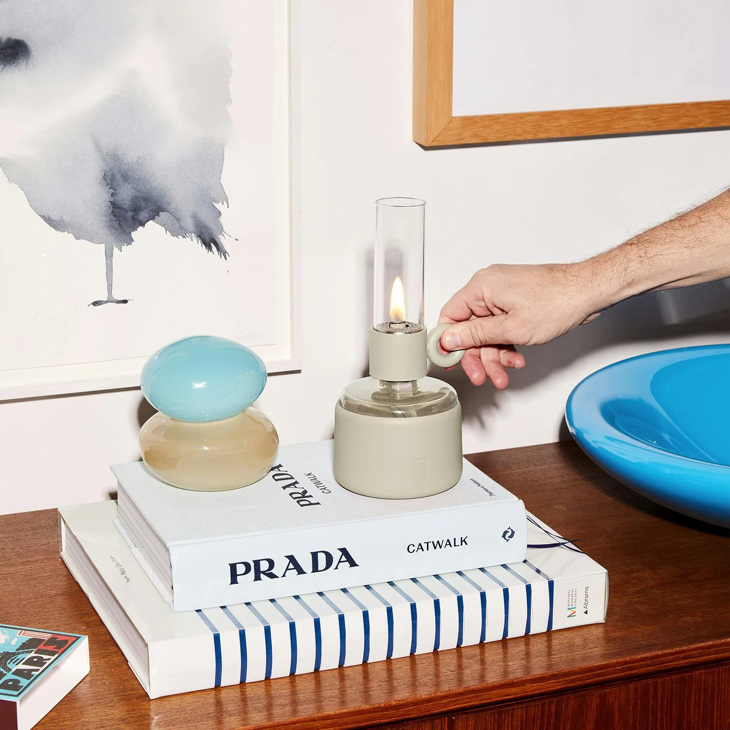 Flamtastique XS oljelampa, Cream Fatboy