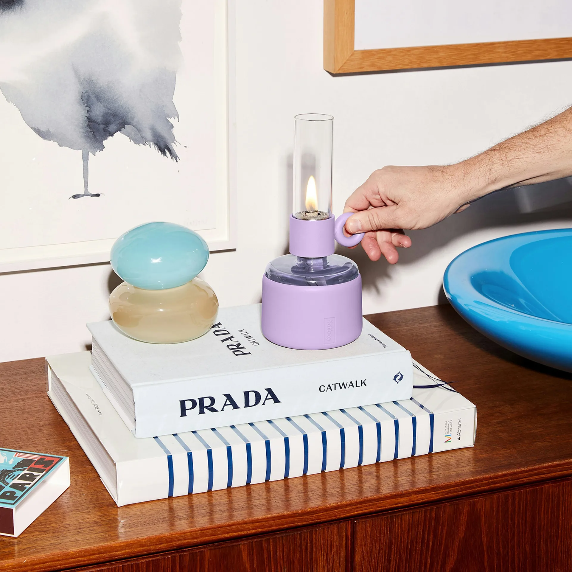 Flamtastique XS oljelampa, Lilac Fatboy