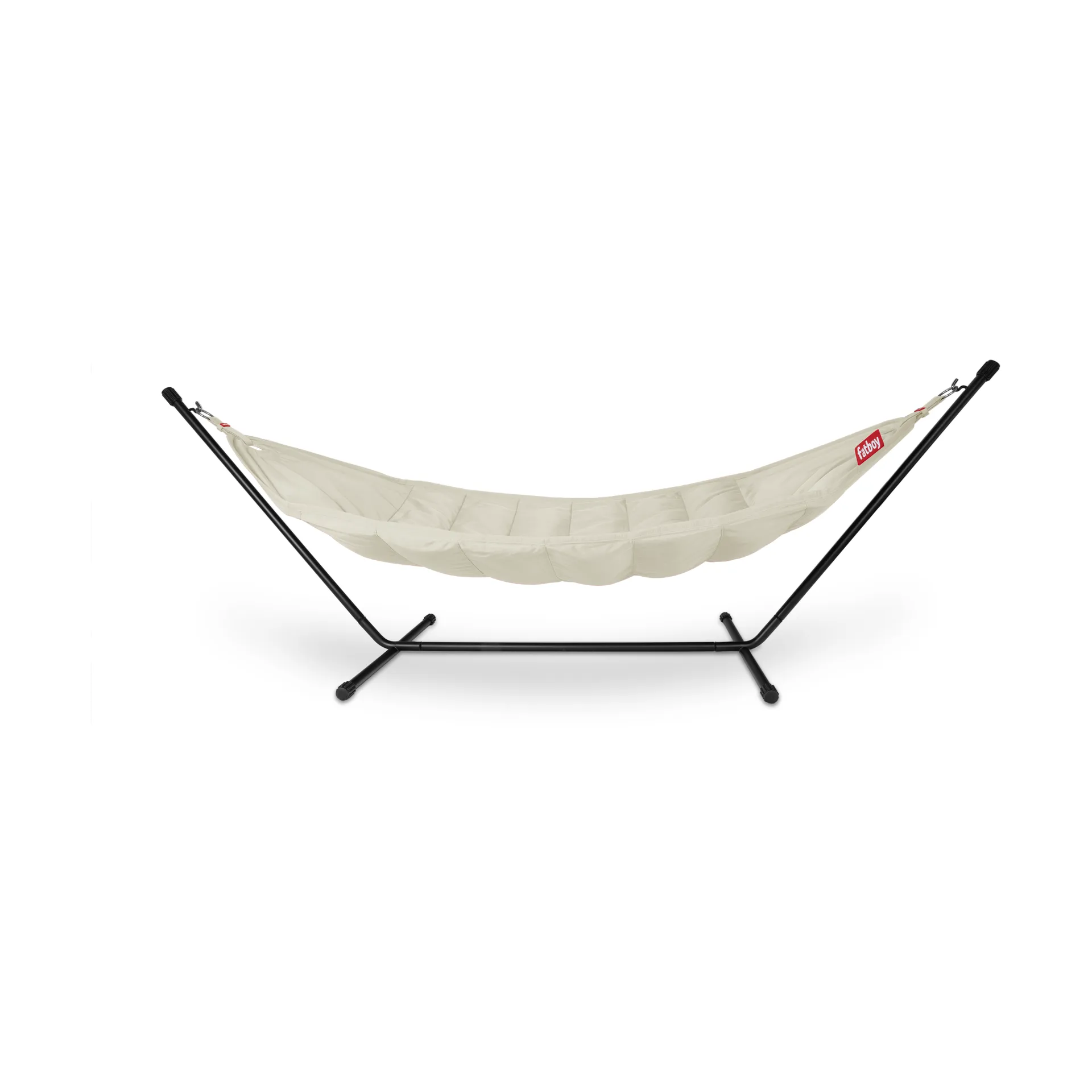 Headdemock hängmatta, Cream, inkl. ställning svart + nackkudde Fatboy