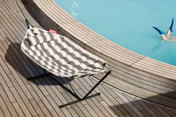 Headdemock hängmatta, Cream-svart ställning inkl. nackkudde+cover - Fatboy