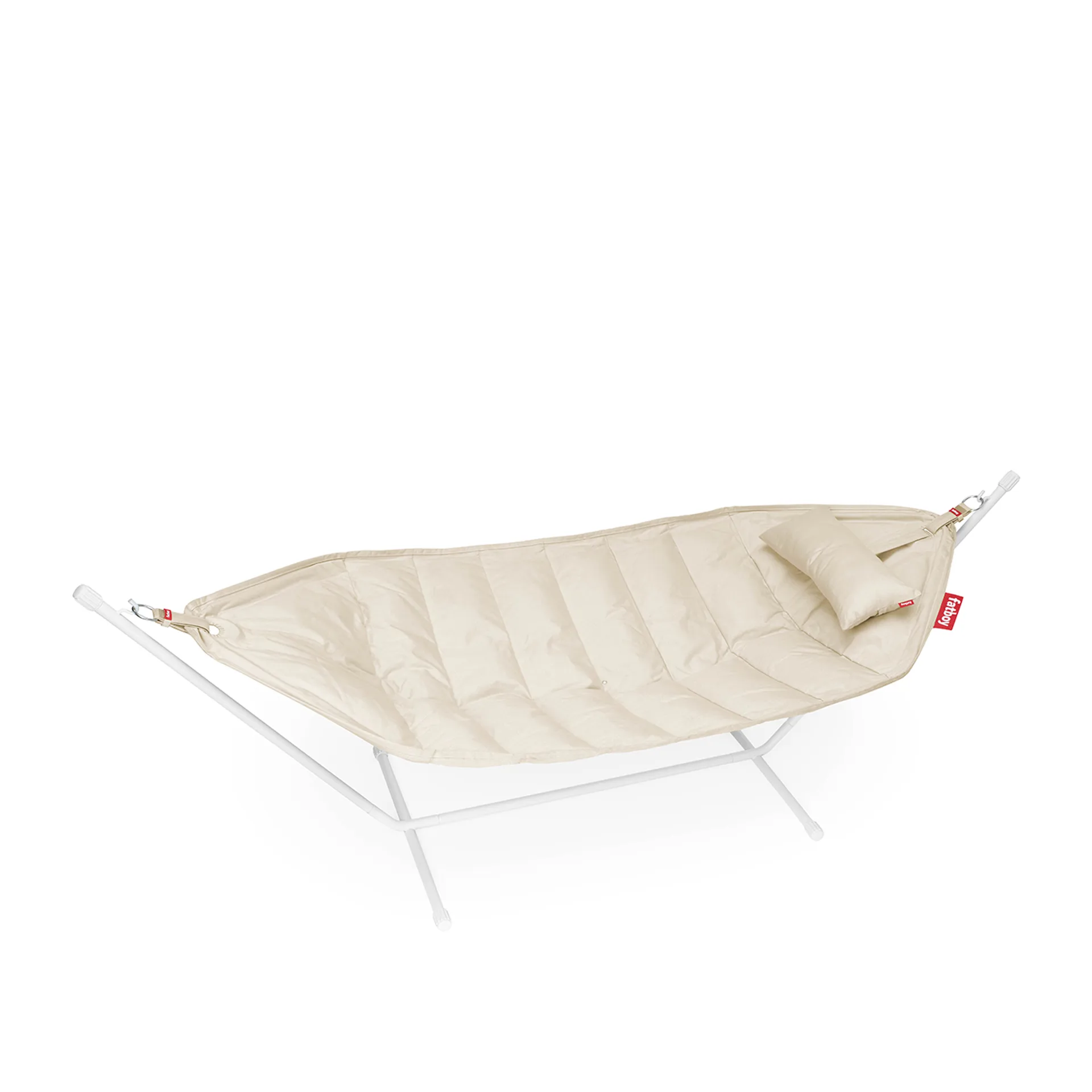 Headdemock Superb Deluxe hängmatta inkl. ställning, Sahara-light grey inkl. nackkudde Fatboy