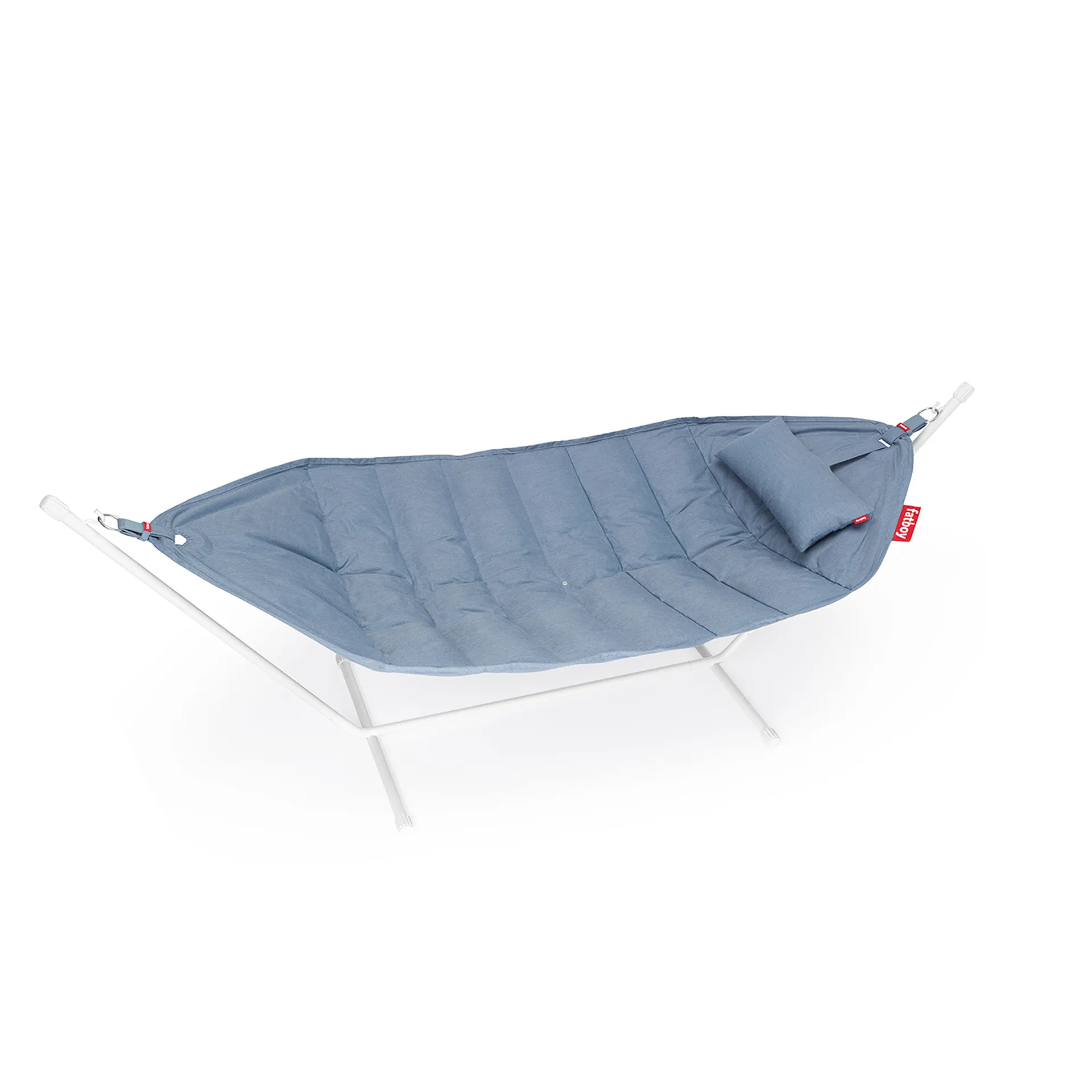 Headdemock Superb Deluxe hängmatta inkl. ställning, Storm blue-light grey inkl. nackkudde Fatboy