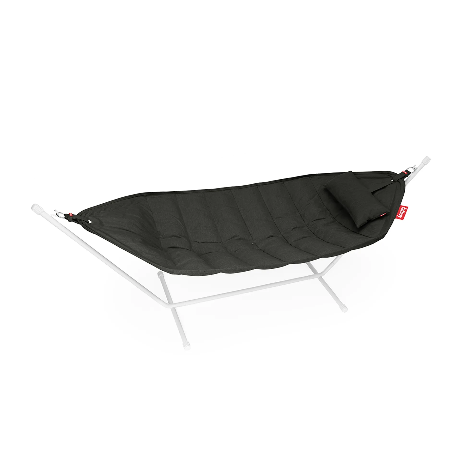 Headdemock Superb Deluxe hängmatta inkl. ställning, Thunder grey-light grey inkl. nackkudde Fatboy