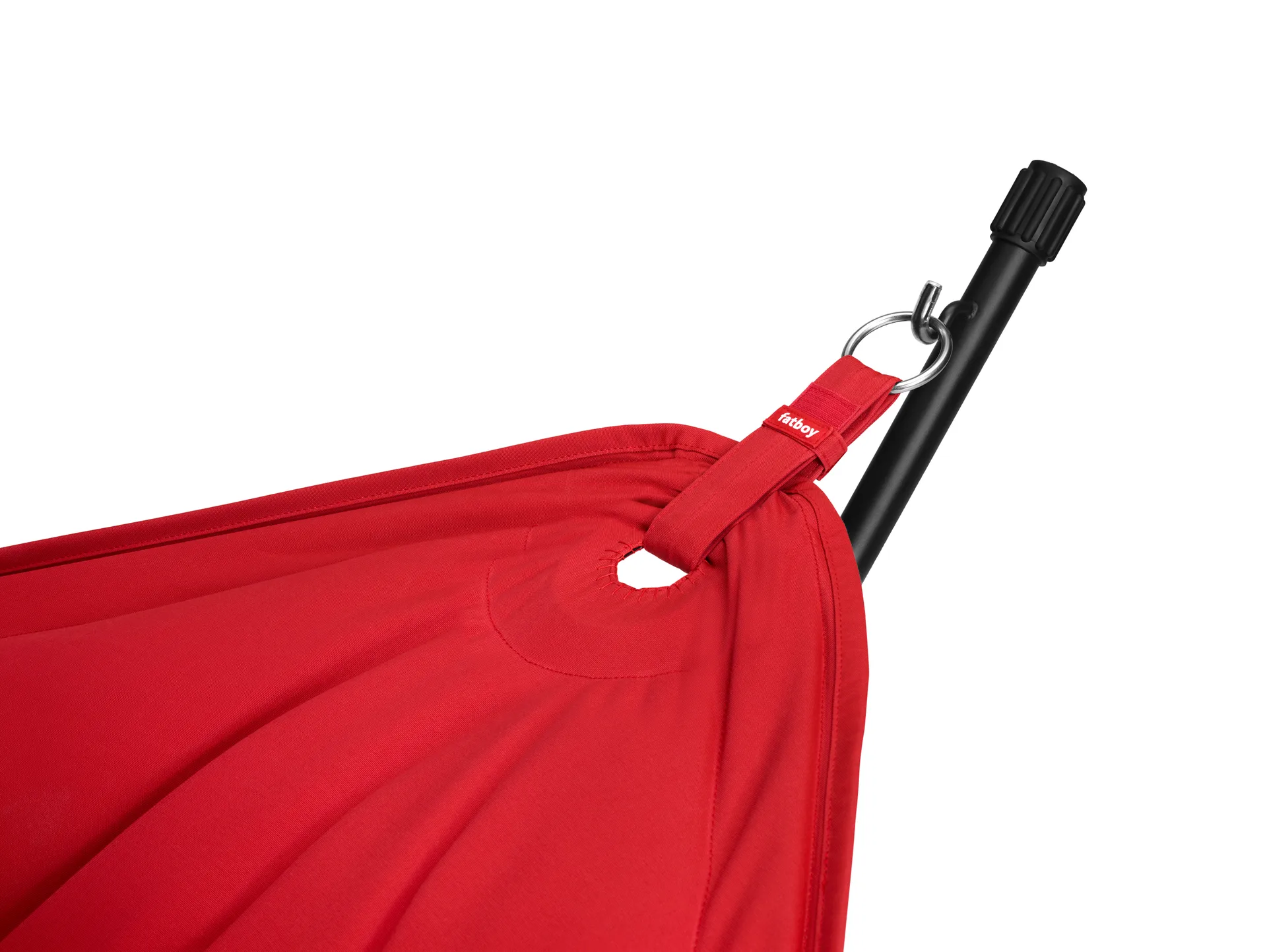 Headdemock Superb hängmatta inkl. nackkudde, Red-black inkl.ställning Fatboy