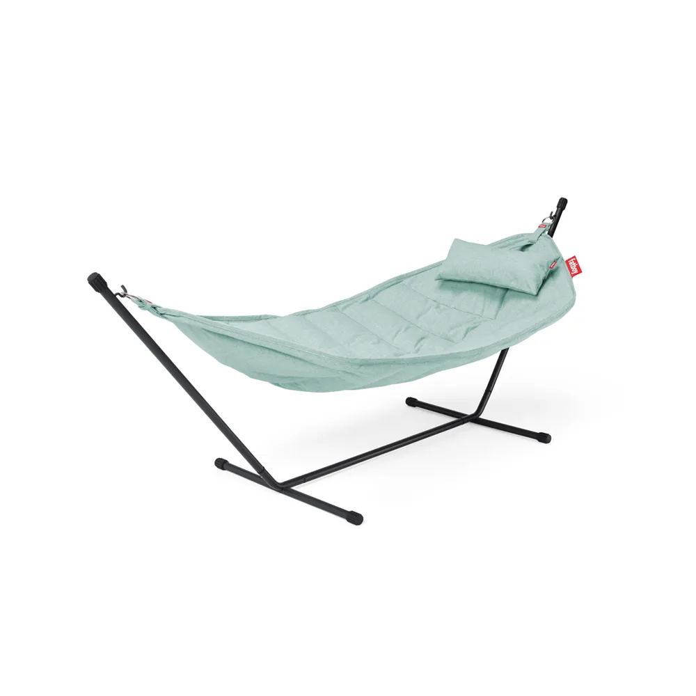 Headdemock Superb hängmatta inkl. nackkudde, Seafoam, svart ställning Fatboy