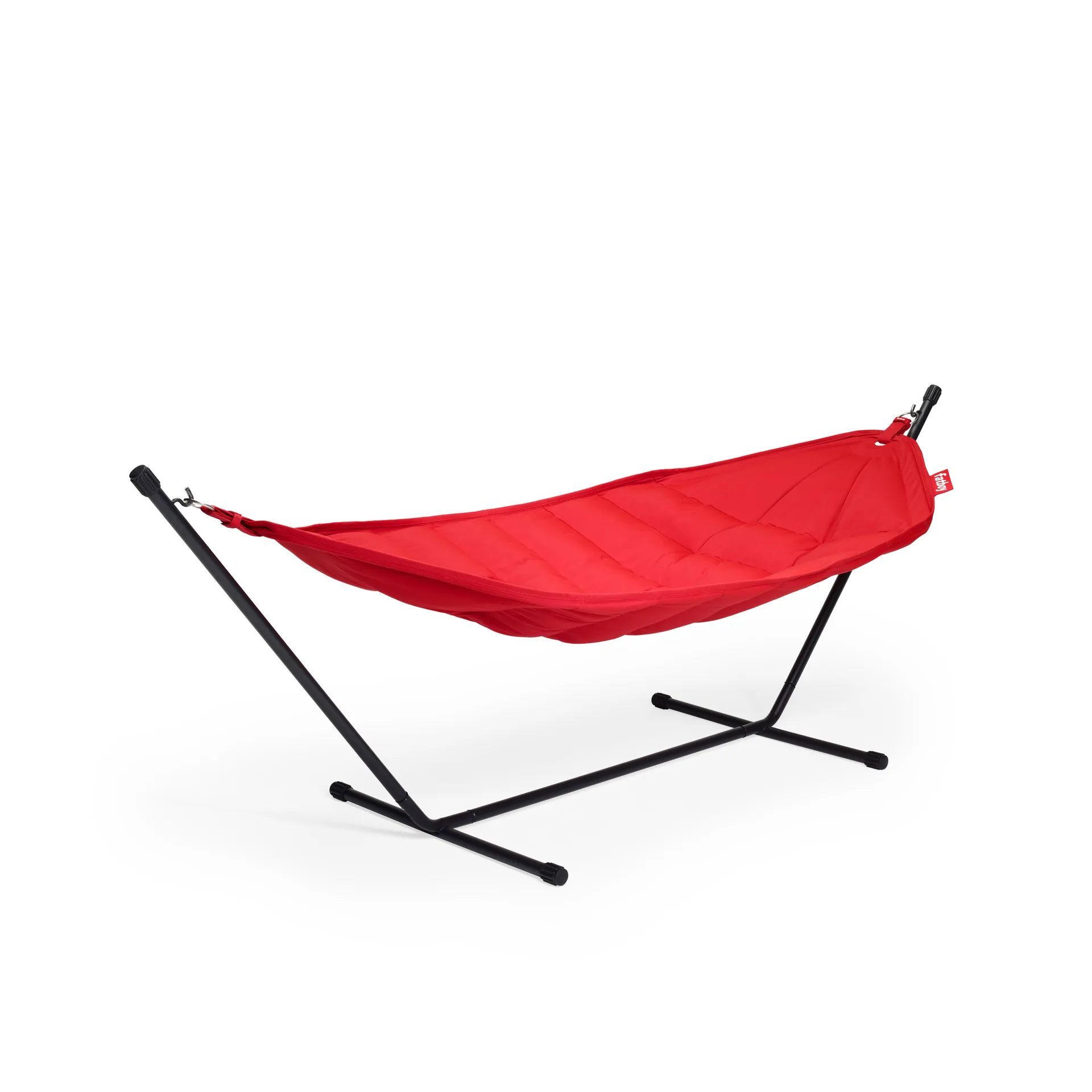 Headdemock Superb hängmatta, Red-black inkl. ställning Fatboy