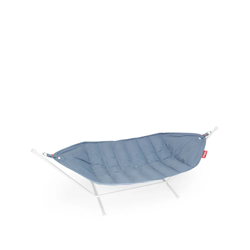 Headdemock Superb hängmatta, Storm blue-inkl. ställning-light grey Fatboy