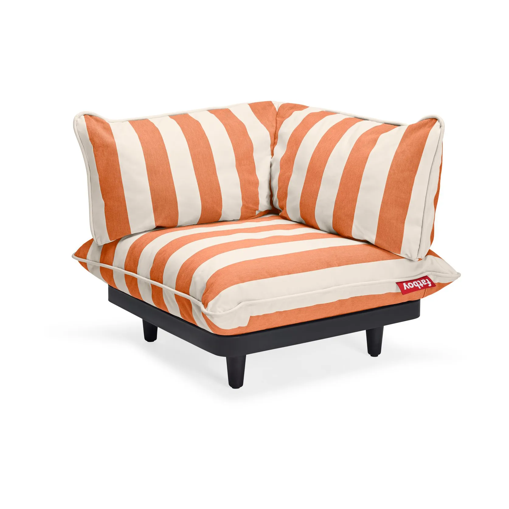 Paletti modulsoffa, Stripe orange creme, hörn vänster Fatboy