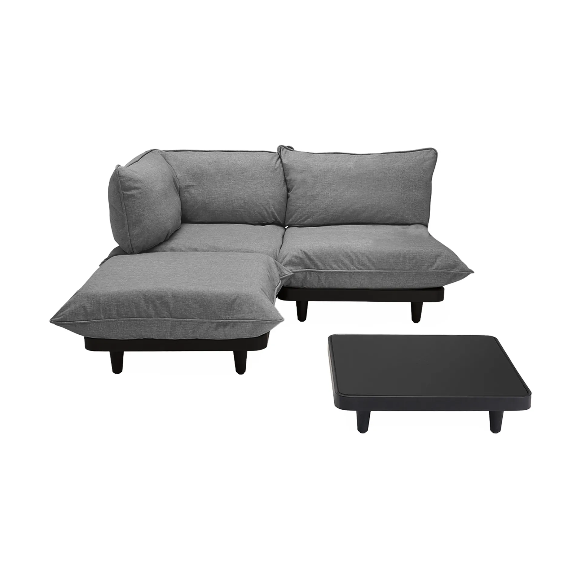 Paletti set medium rock grey modulsoffa inkl. bord,  Fatboy