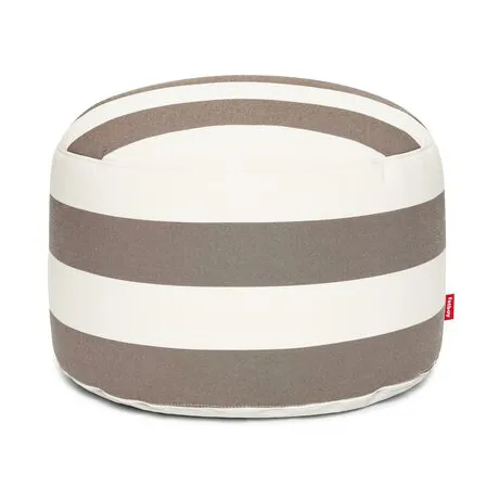 Point outdoor sittpuff - Stripe cacao, large, 70x70x40 cm - Fatboy