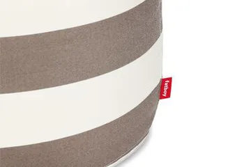 Point outdoor sittpuff - Stripe cacao, large, 70x70x40 cm - Fatboy