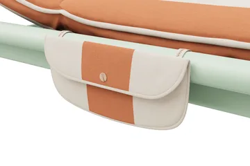 Sunbun dagbädd - Mist green-stripe orange, 212x97x39 cm - Fatboy