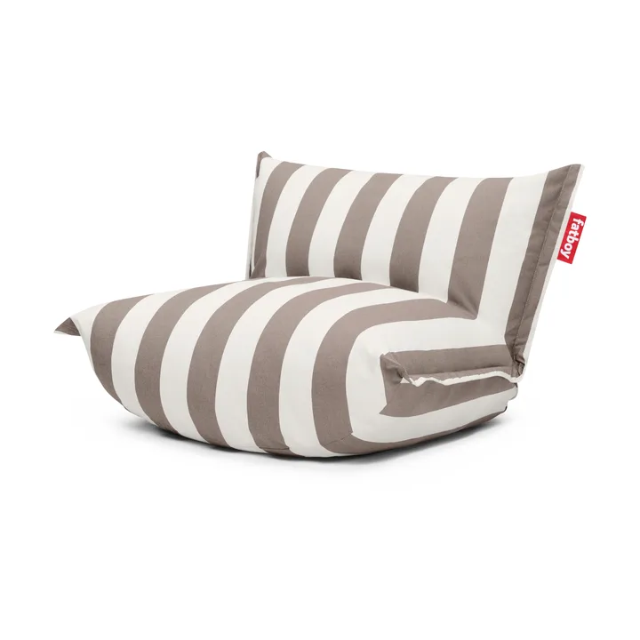 The BonBaron outdoor fåtölj - Stripe cacao, 120x120x75 cm - Fatboy
