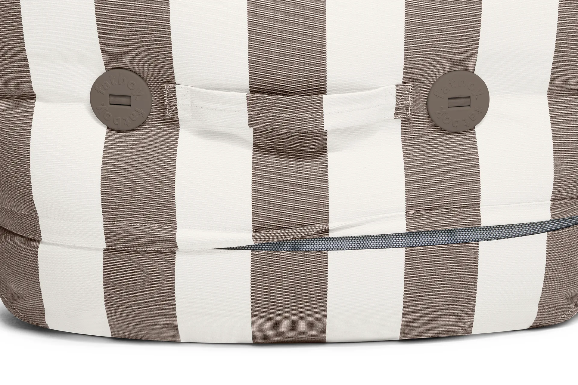 The BonBaron outdoor fåtölj, Stripe cacao, 120x120x75 cm Fatboy