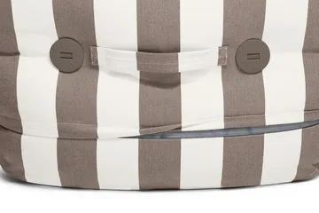 The BonBaron outdoor fåtölj - Stripe cacao, 120x120x75 cm - Fatboy