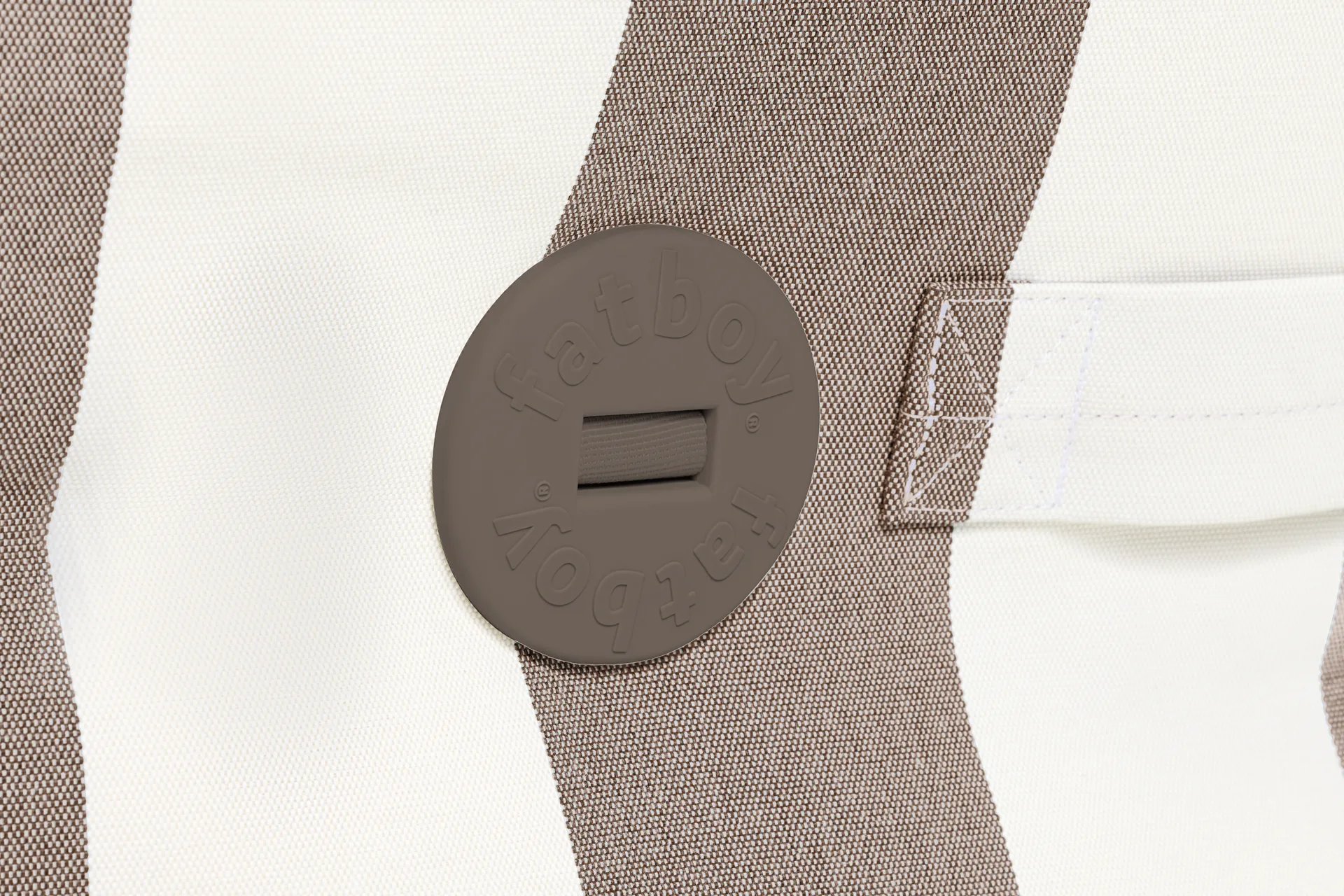 The BonBaron outdoor fåtölj, Stripe cacao, 120x120x75 cm Fatboy