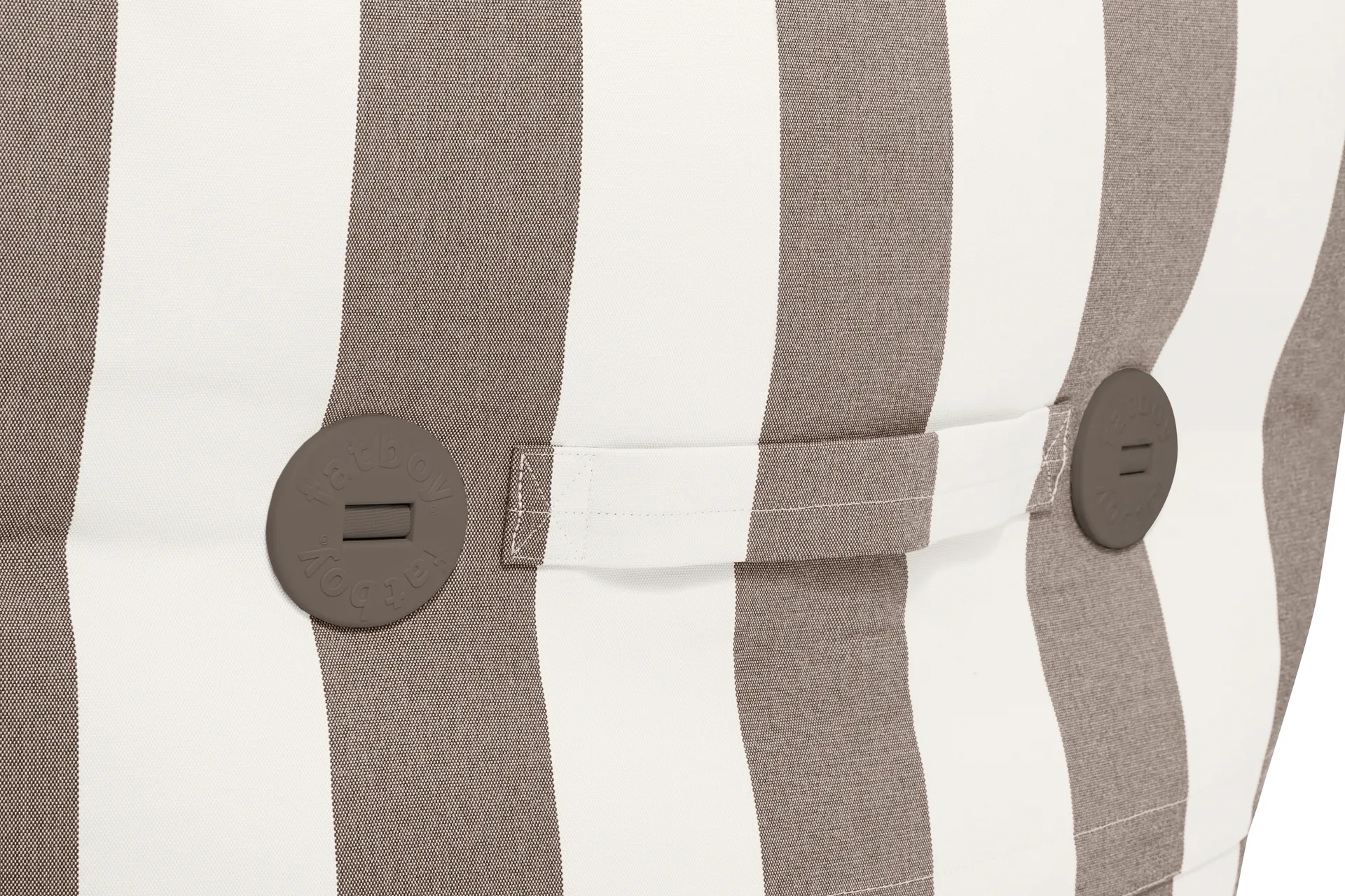 The BonBaron outdoor fåtölj, Stripe cacao, 120x120x75 cm Fatboy