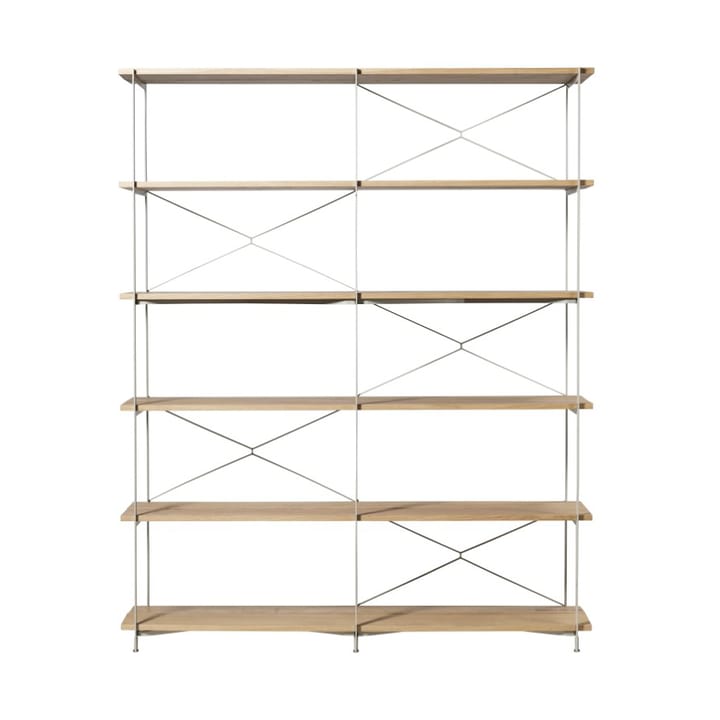 A91 Nordhavn hyllsystem - Oak nature lacquered Silk Grey TB - FDB Møbler