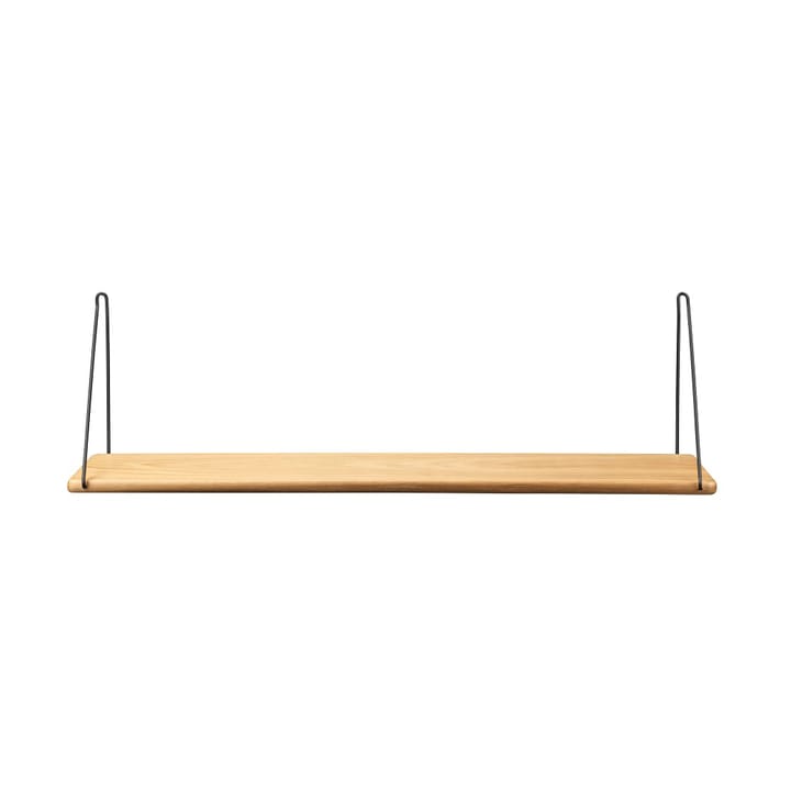 B145 Shelf w/brackets hylla, 20x90 cm oak nature-black lacquered FDB Møbler