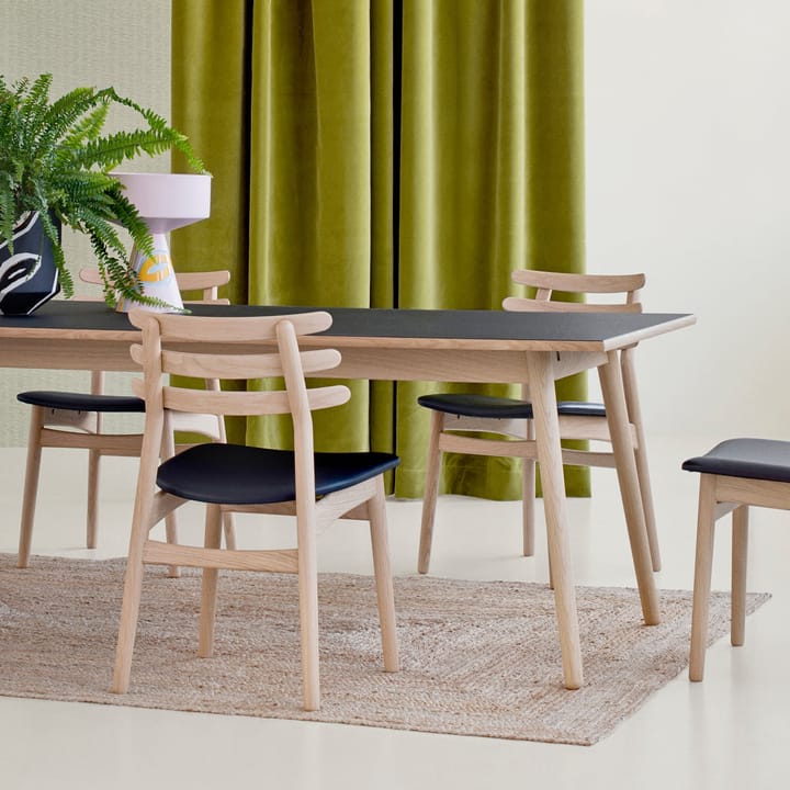 C35C matbord 95x220 cm, Black-oak nature lacquered FDB Møbler
