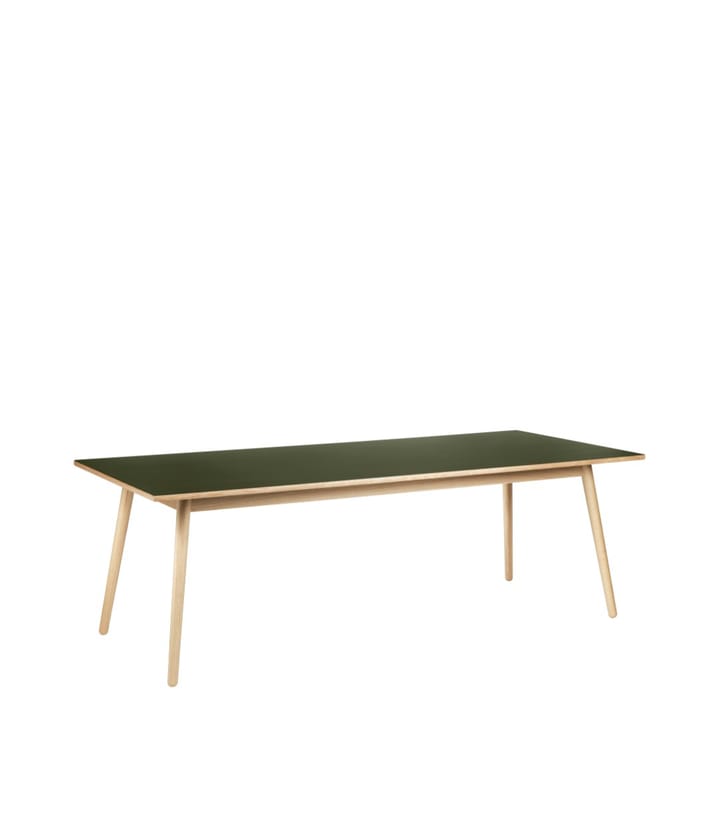 C35C matbord 95x220 cm - Olive green-oak nature lacquered - FDB Møbler
