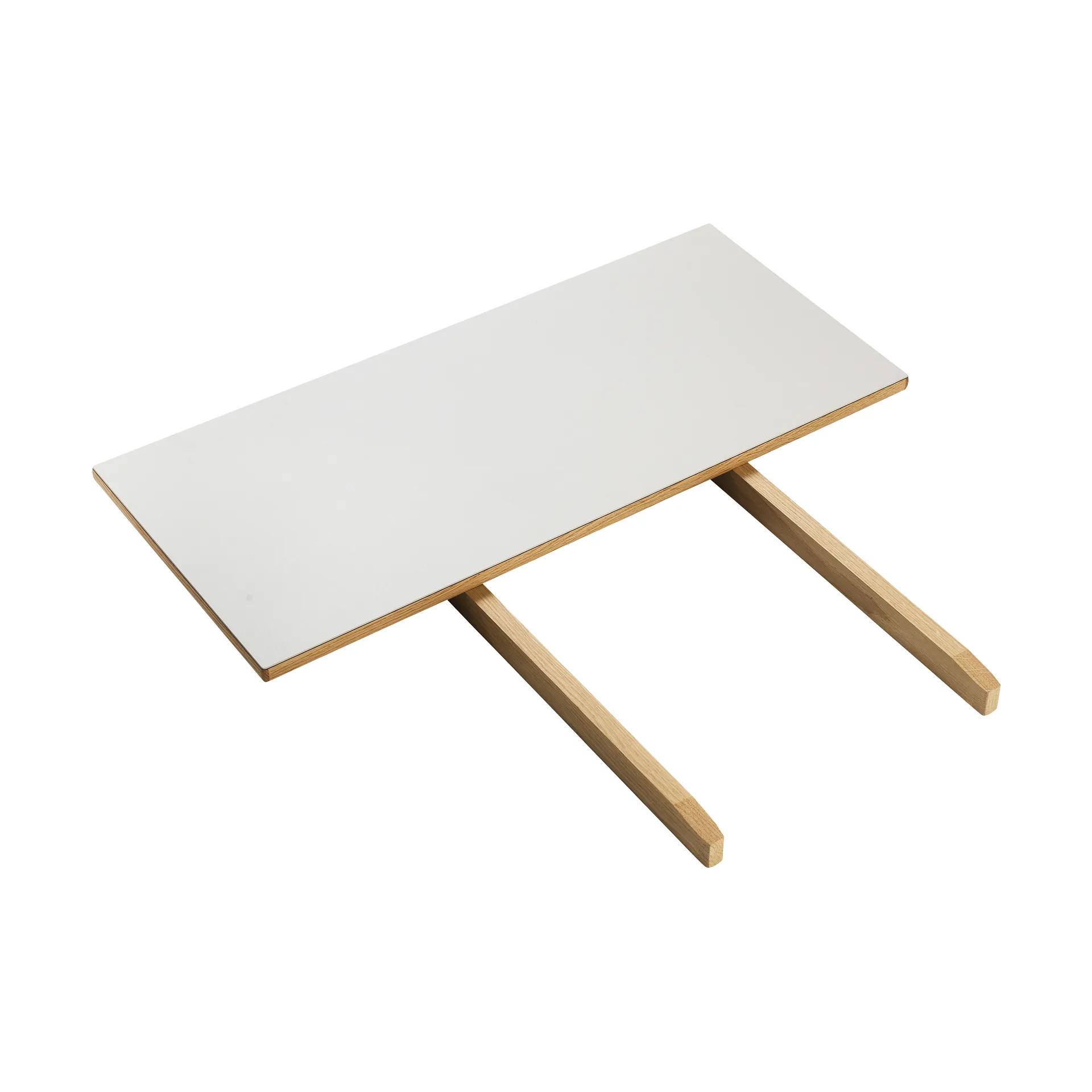 C35L iläggsskiva 82x37 cm, Light grey linoleum-oak nature waterbased laquer FDB Møbler