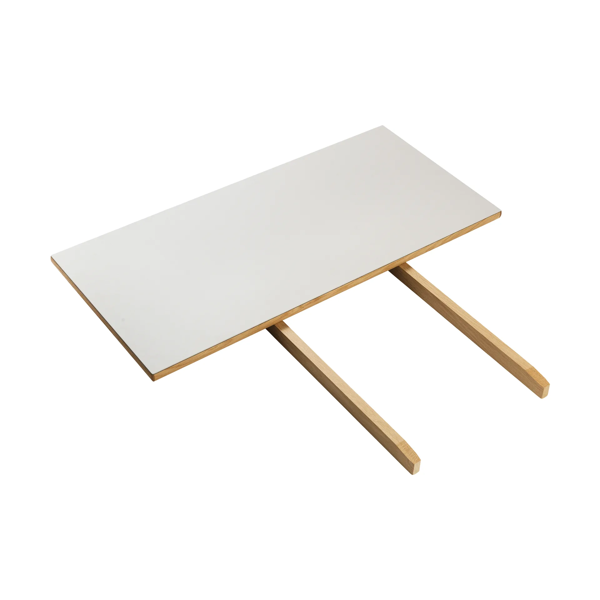 C35S iläggsskiva 95x45 cm, Light grey linoleum-oak nature waterbased laquer FDB Møbler