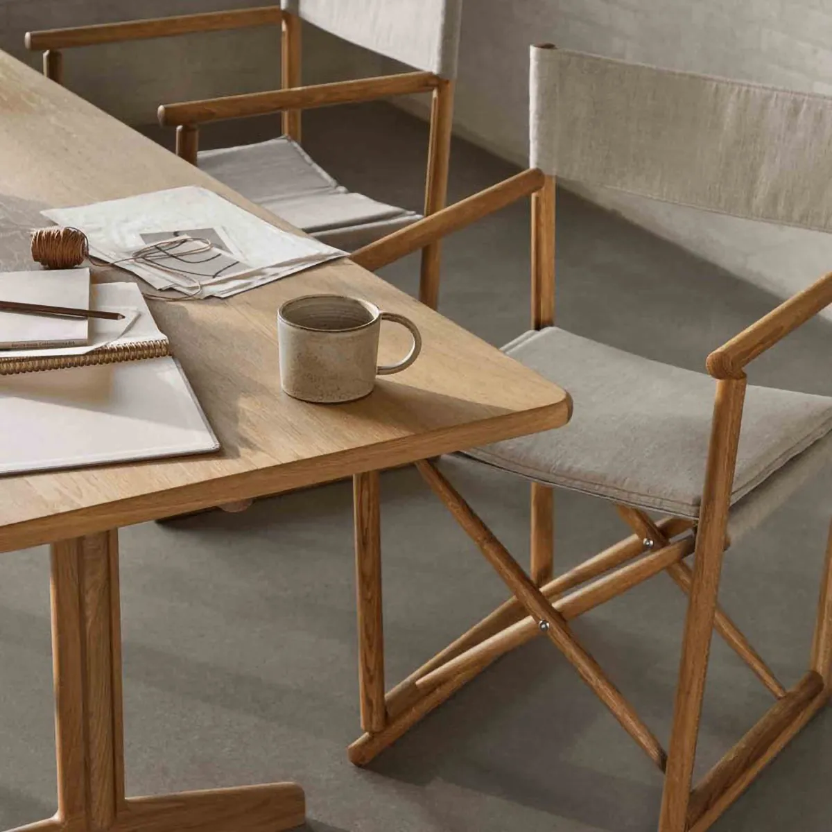 C64 Shaker matbord 90x180 cm, Oak nature oiled FDB Møbler