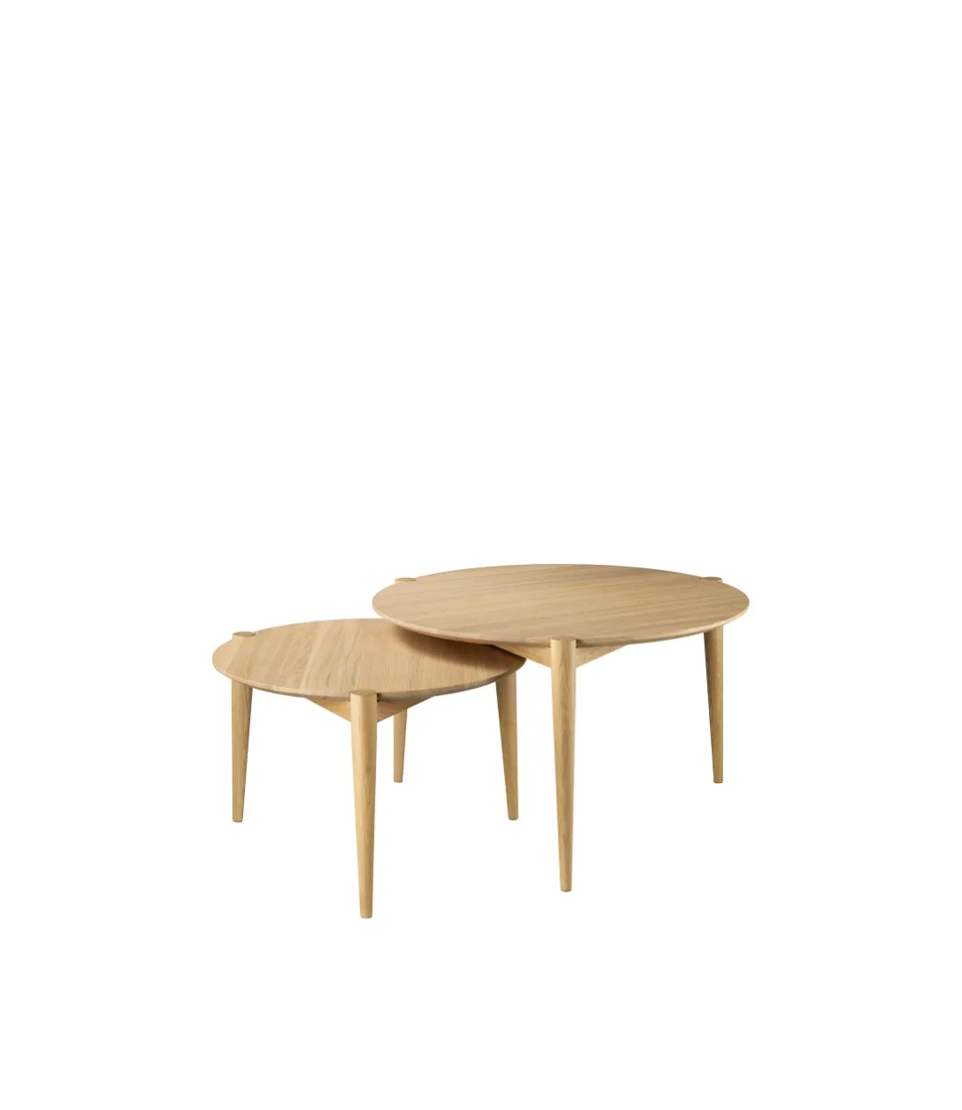 D102 Søs soffbord Ø55 cm, Oak nature lacquered FDB Møbler