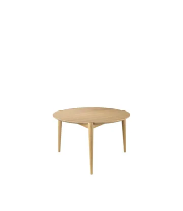 D102 Søs soffbord Ø70 cm - Oak nature lacquered - FDB Møbler