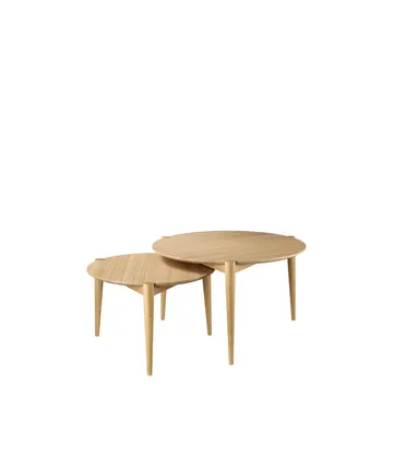D102 Søs soffbord Ø70 cm - Oak nature lacquered - FDB Møbler