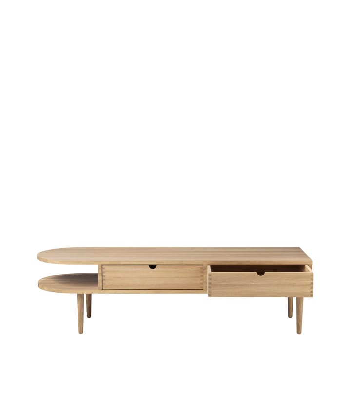 F24 Radius bänk, Oak nature lacquered 45x145 cm FDB Møbler